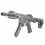 Страйкбольный пистолет-пулемет (King Arms) PDW 9mm SBR M-LOK Grey